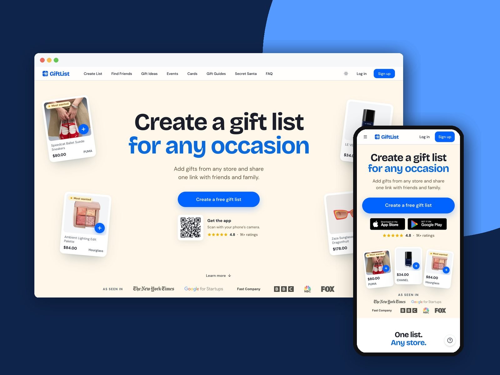 GiftList - project overview