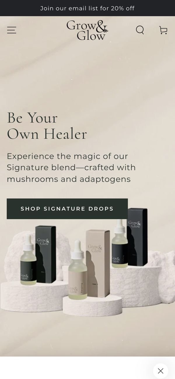 Grow & Glow on a phone
