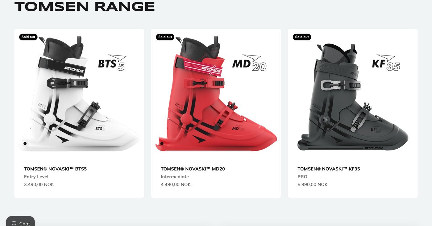 Tomsen Sports - The Tomsen range