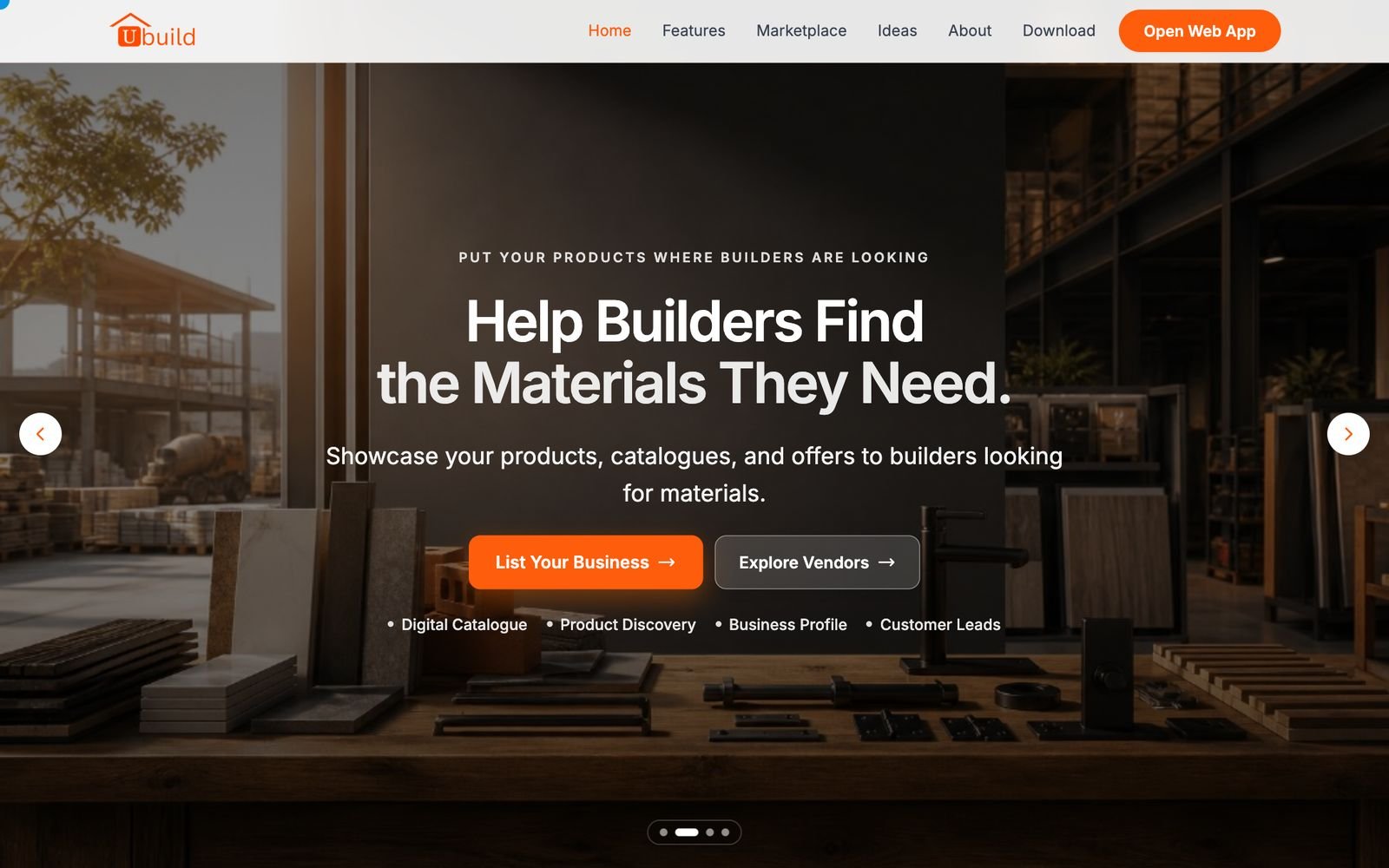 UBuild on desktop