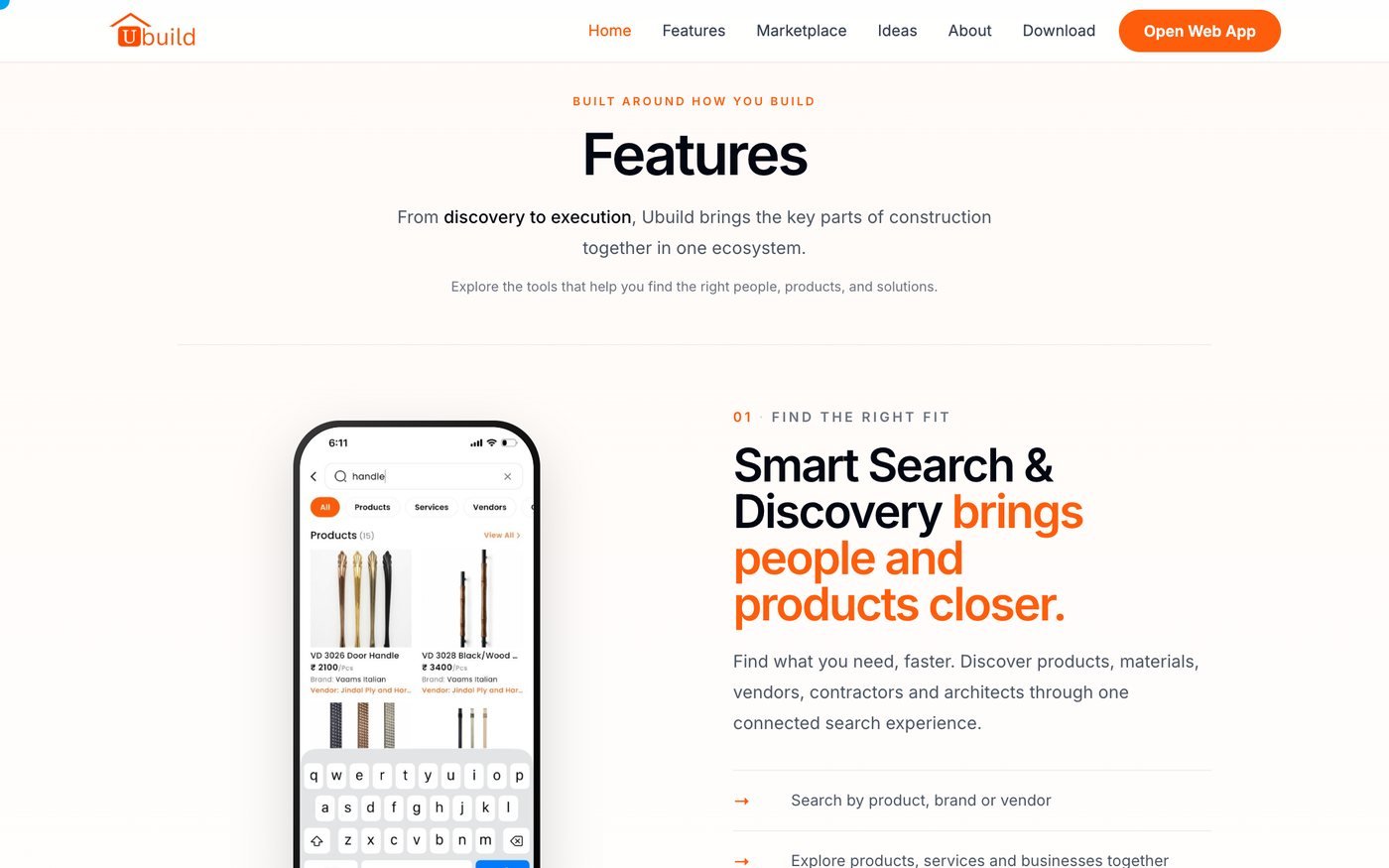 UBuild - Smart search and discovery