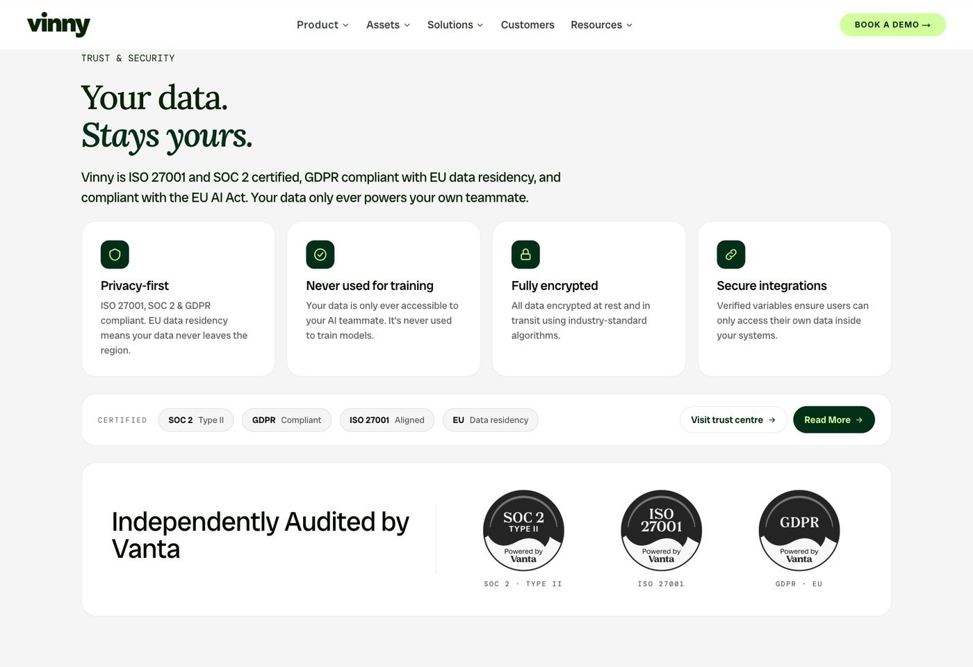 Vinny - Security that buyers can check